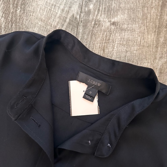 J Crew Ashton 100% Silk Button Down Blouse Shirt Bodysuit Size 0 - Picture 12 of 16